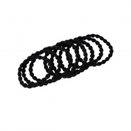 Dot Design Black Hair Ties (8 pcs)