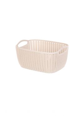 Small Plaited Rectangular Storage Bucket