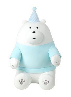 We Bare Bears Collection 4.0 Huge Plush Toy with Hat (Ice Bear)